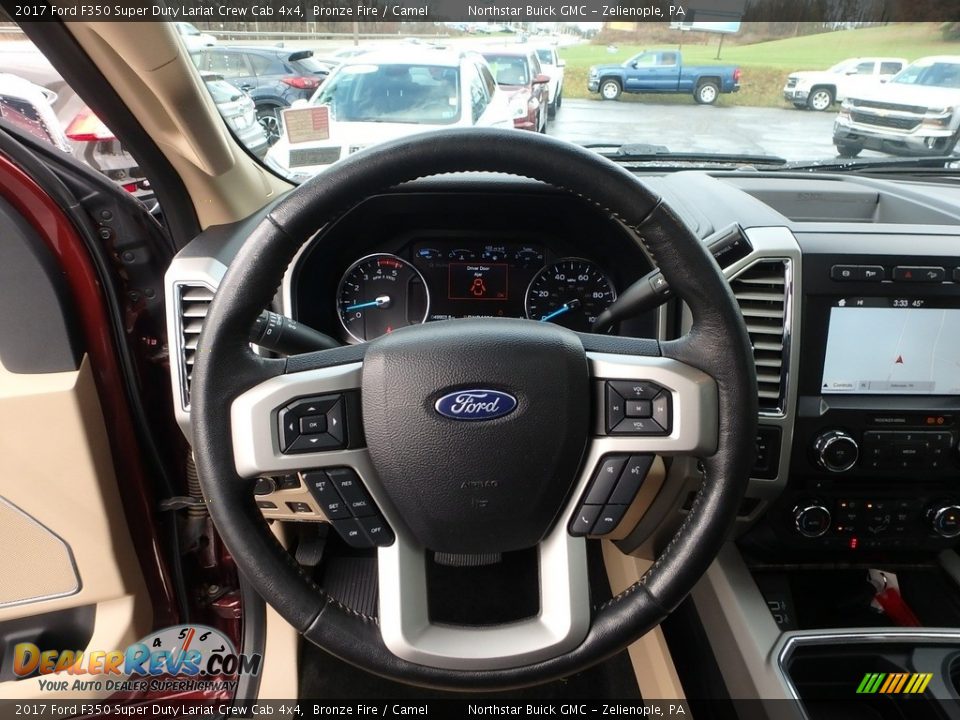 2017 Ford F350 Super Duty Lariat Crew Cab 4x4 Bronze Fire / Camel Photo #23