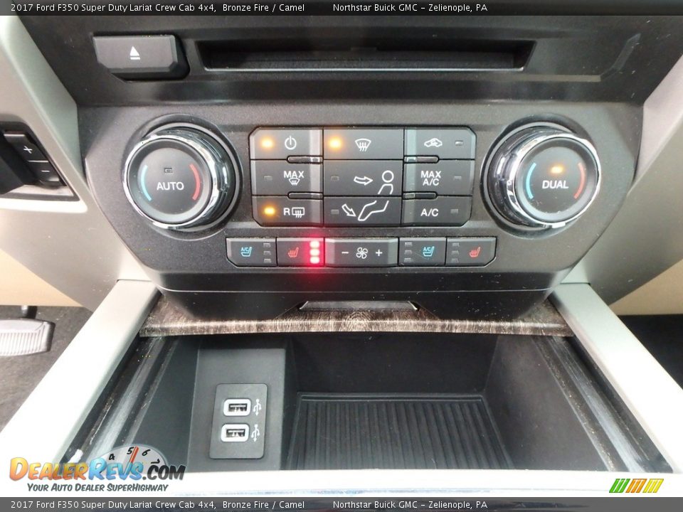 2017 Ford F350 Super Duty Lariat Crew Cab 4x4 Bronze Fire / Camel Photo #25