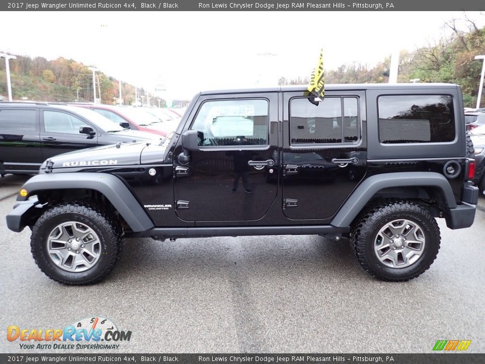 2017 Jeep Wrangler Unlimited Rubicon 4x4 Black / Black Photo #2
