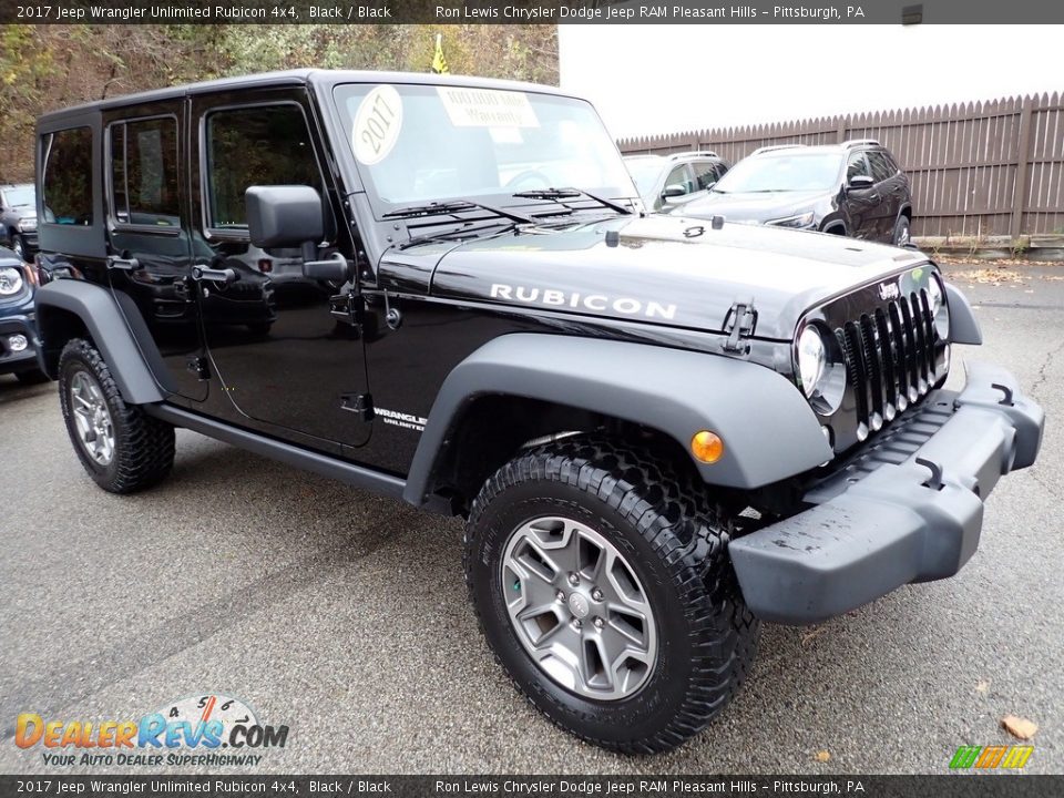 2017 Jeep Wrangler Unlimited Rubicon 4x4 Black / Black Photo #8
