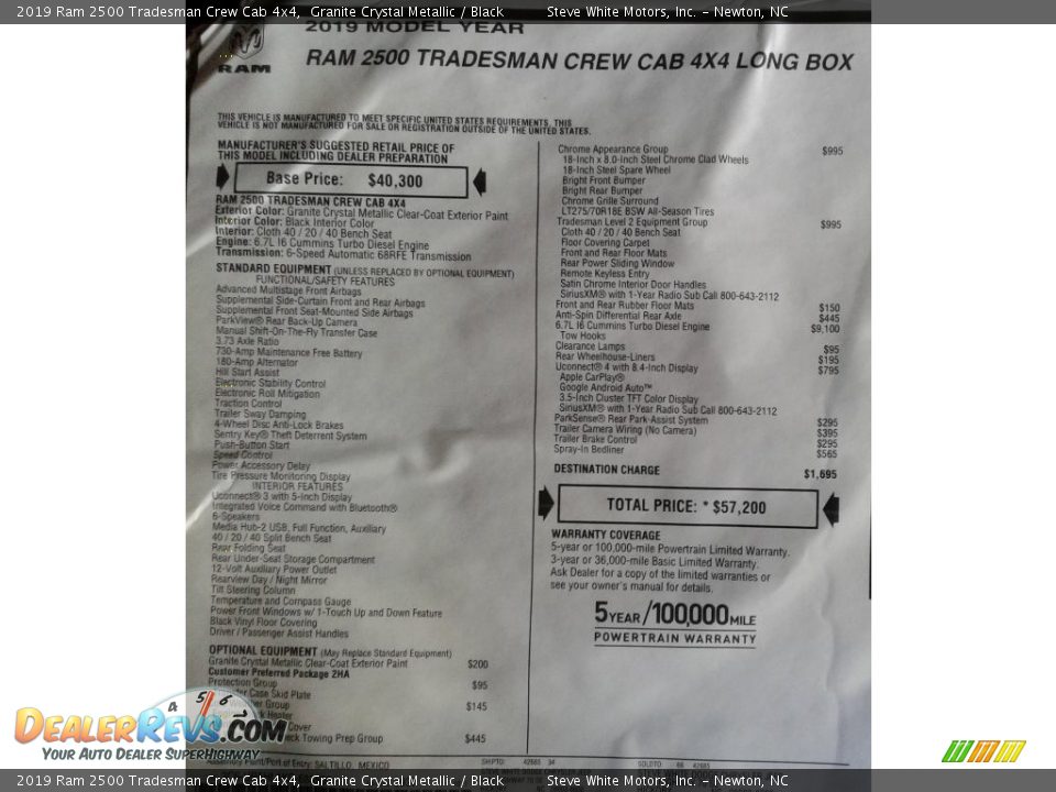 2019 Ram 2500 Tradesman Crew Cab 4x4 Granite Crystal Metallic / Black Photo #31