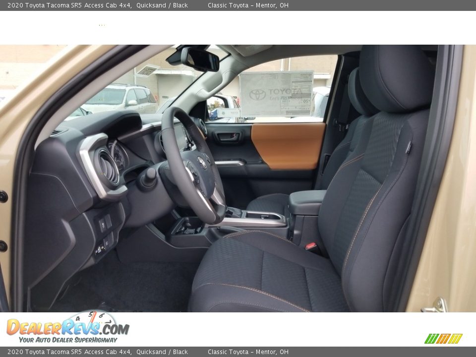 Black Interior - 2020 Toyota Tacoma SR5 Access Cab 4x4 Photo #2