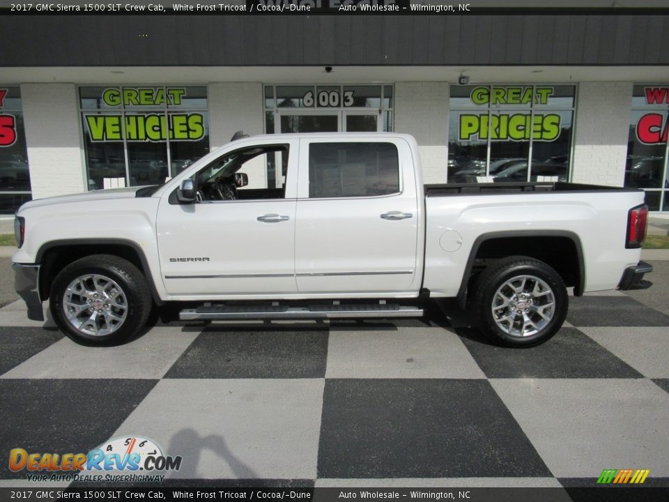 2017 GMC Sierra 1500 SLT Crew Cab White Frost Tricoat / Cocoa/­Dune Photo #1