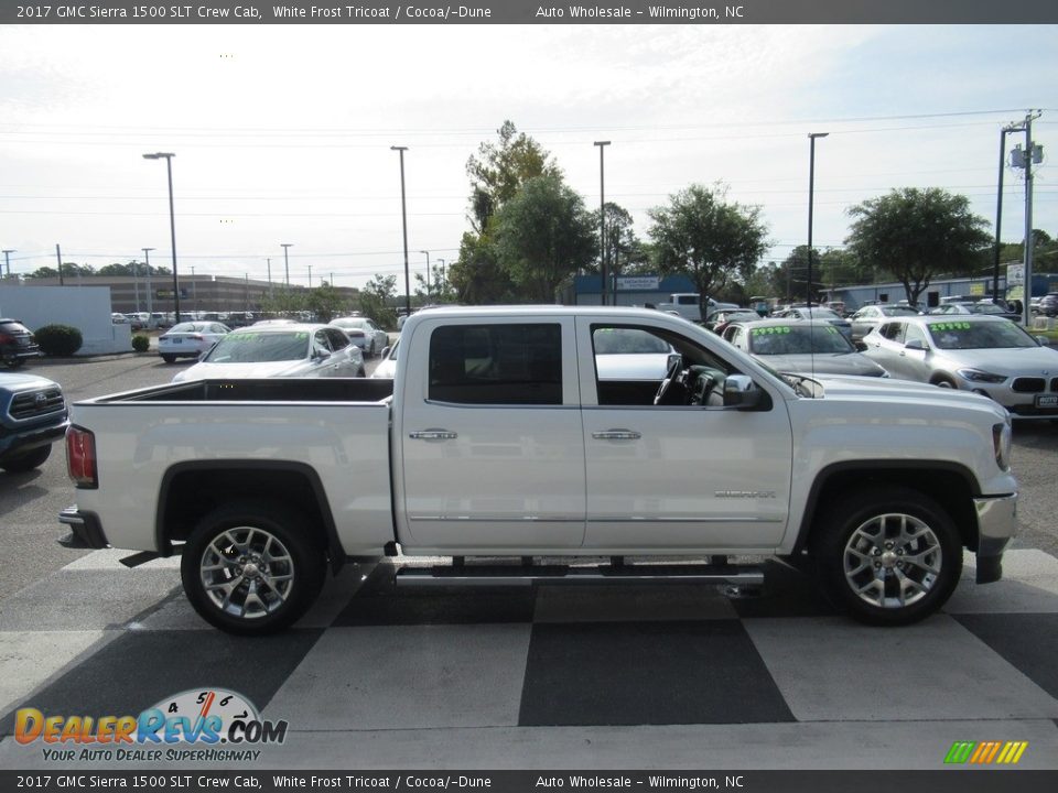 2017 GMC Sierra 1500 SLT Crew Cab White Frost Tricoat / Cocoa/­Dune Photo #3