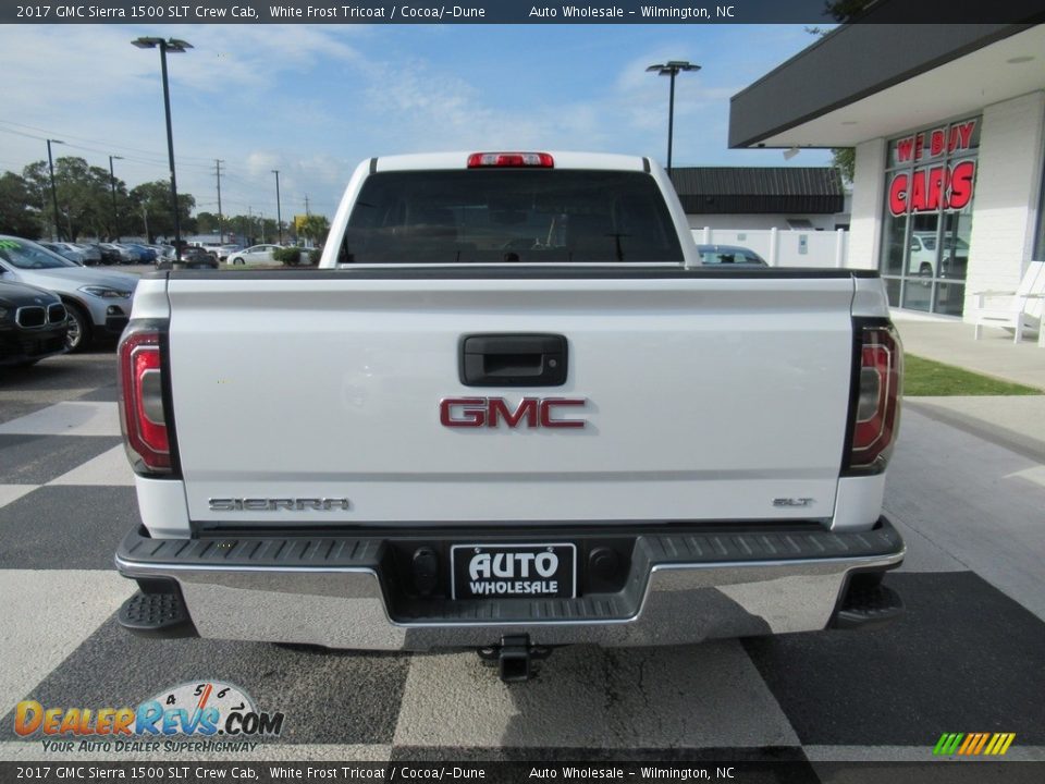 2017 GMC Sierra 1500 SLT Crew Cab White Frost Tricoat / Cocoa/­Dune Photo #4