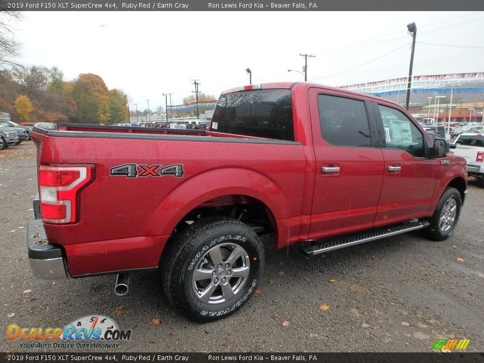 2019 Ford F150 XLT SuperCrew 4x4 Ruby Red / Earth Gray Photo #2