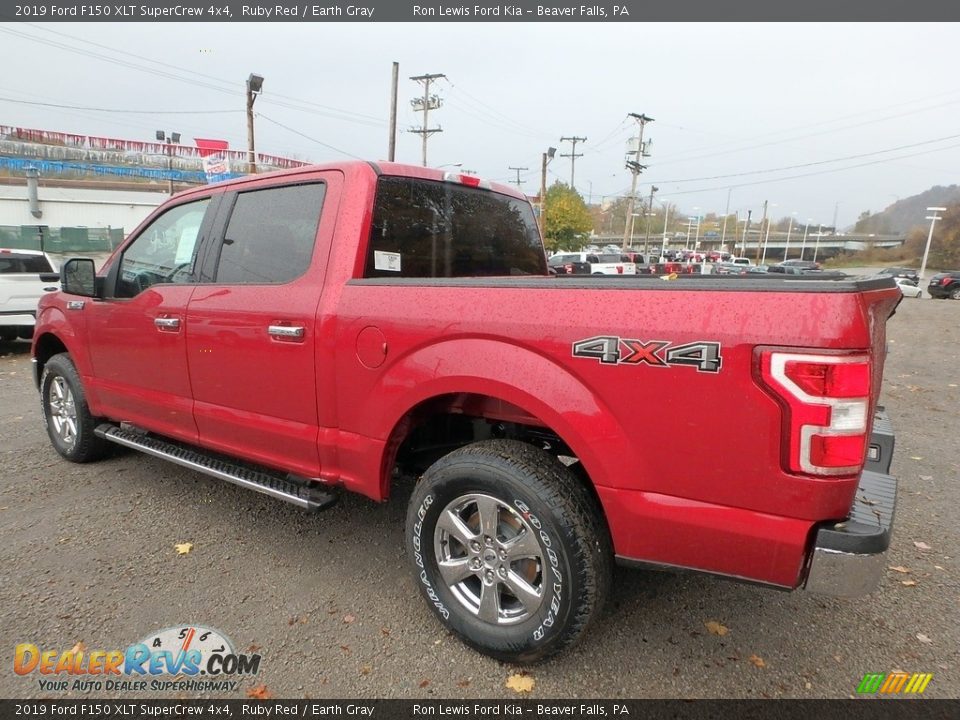 2019 Ford F150 XLT SuperCrew 4x4 Ruby Red / Earth Gray Photo #4