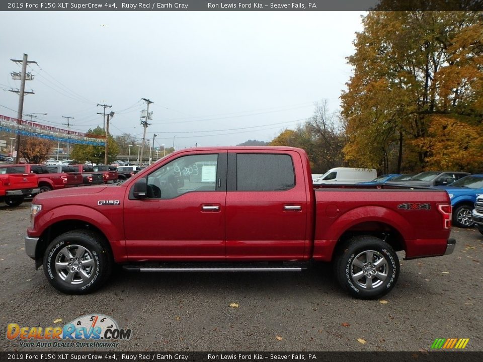 2019 Ford F150 XLT SuperCrew 4x4 Ruby Red / Earth Gray Photo #5