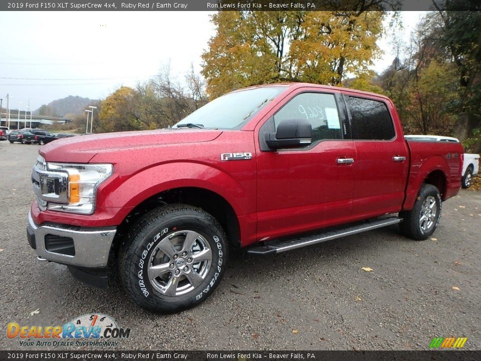 2019 Ford F150 XLT SuperCrew 4x4 Ruby Red / Earth Gray Photo #6