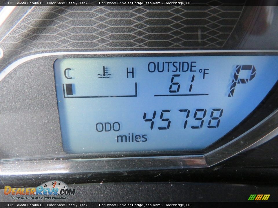 2016 Toyota Corolla LE Black Sand Pearl / Black Photo #33