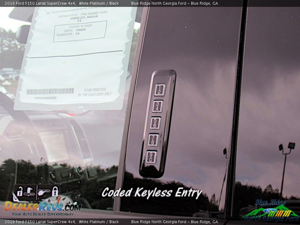 2019 Ford F150 Lariat SuperCrew 4x4 White Platinum / Black Photo #29