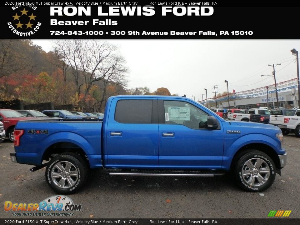 2020 Ford F150 XLT SuperCrew 4x4 Velocity Blue / Medium Earth Gray Photo #1