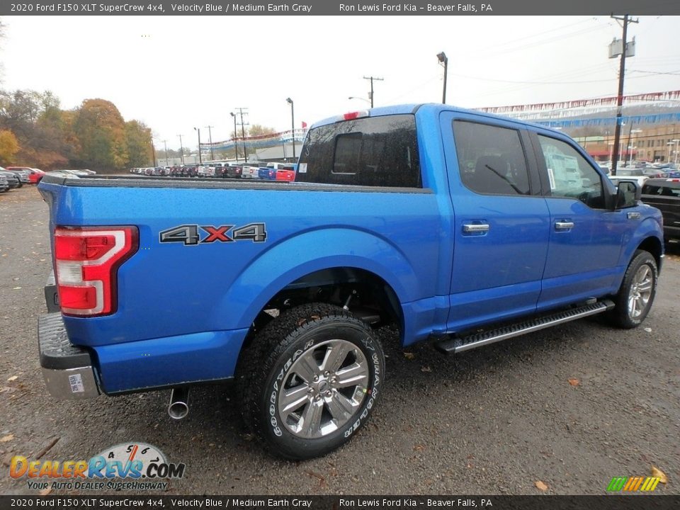 2020 Ford F150 XLT SuperCrew 4x4 Velocity Blue / Medium Earth Gray Photo #2
