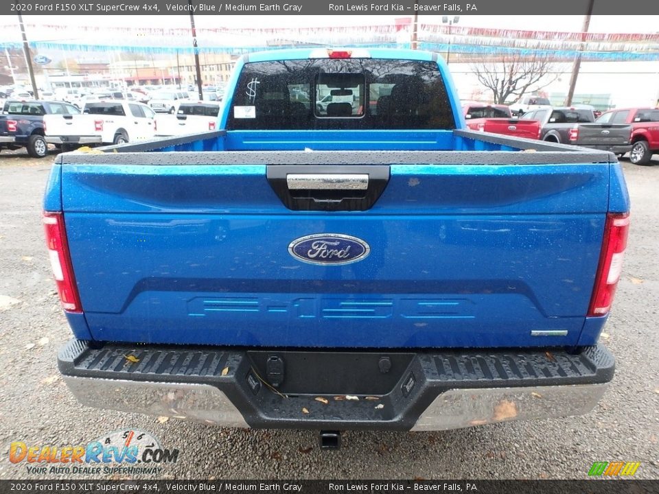 2020 Ford F150 XLT SuperCrew 4x4 Velocity Blue / Medium Earth Gray Photo #3