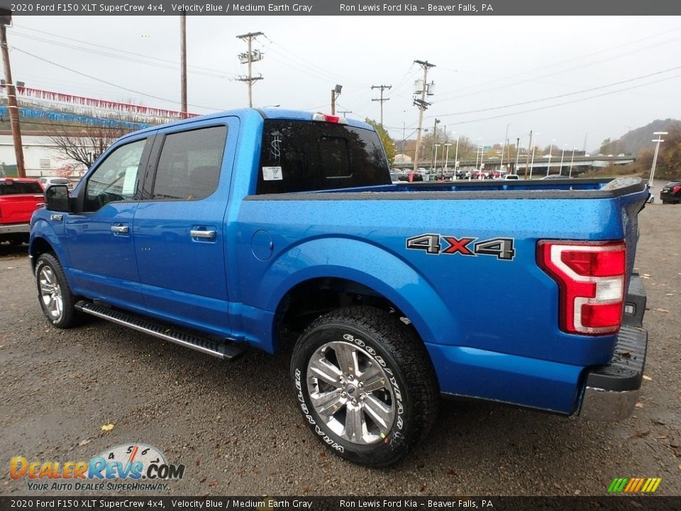 2020 Ford F150 XLT SuperCrew 4x4 Velocity Blue / Medium Earth Gray Photo #4