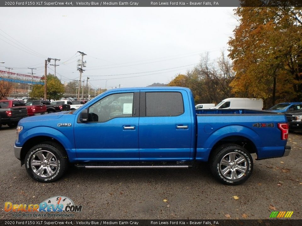 Velocity Blue 2020 Ford F150 XLT SuperCrew 4x4 Photo #5