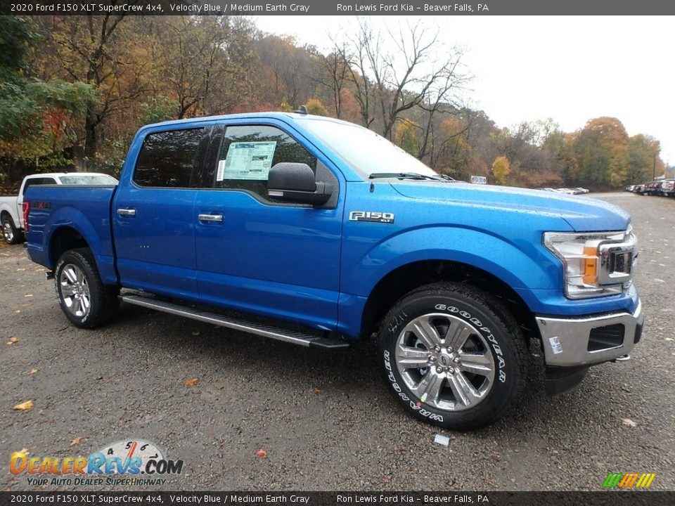 2020 Ford F150 XLT SuperCrew 4x4 Velocity Blue / Medium Earth Gray Photo #8