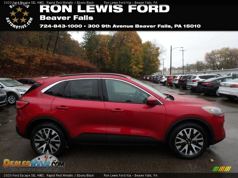 2020 Ford Escape SEL 4WD Rapid Red Metallic / Ebony Black Photo #1