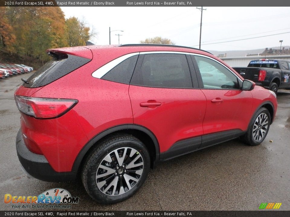2020 Ford Escape SEL 4WD Rapid Red Metallic / Ebony Black Photo #2