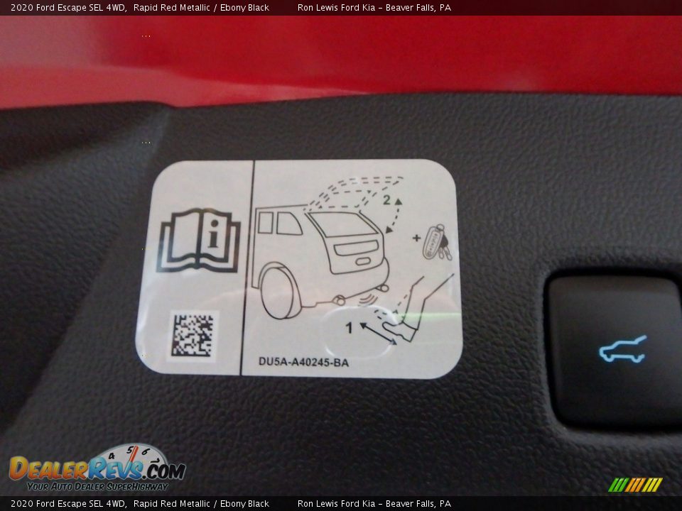 2020 Ford Escape SEL 4WD Rapid Red Metallic / Ebony Black Photo #5
