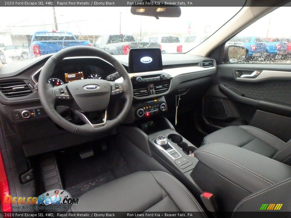 Ebony Black Interior - 2020 Ford Escape SEL 4WD Photo #16