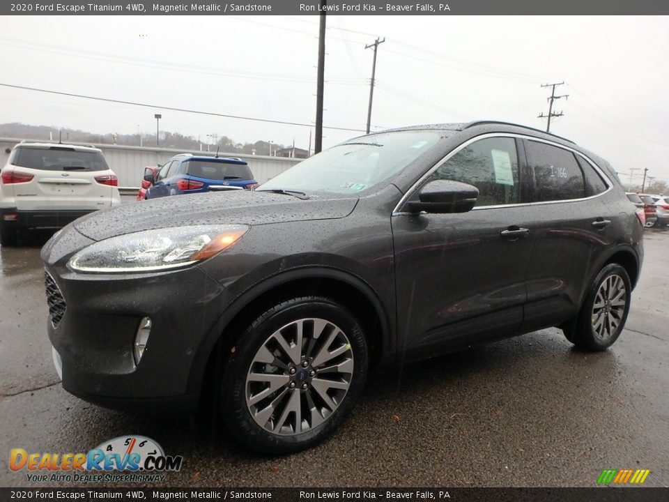 2020 Ford Escape Titanium 4WD Magnetic Metallic / Sandstone Photo #7