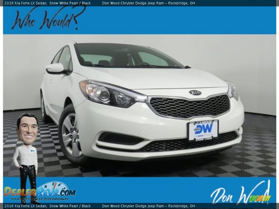 2016 Kia Forte LX Sedan Snow White Pearl / Black Photo #1