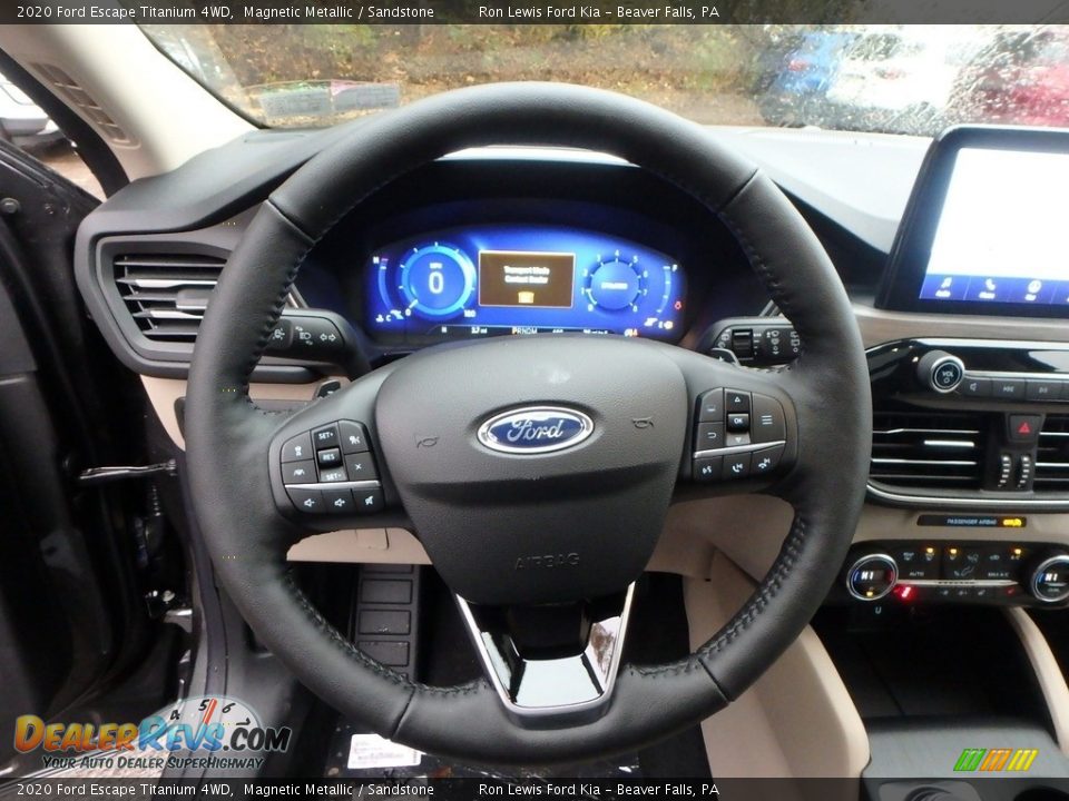 2020 Ford Escape Titanium 4WD Magnetic Metallic / Sandstone Photo #18