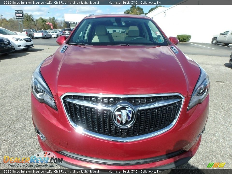 2020 Buick Envision Essence AWD Chili Red Metallic / Light Neutral Photo #2