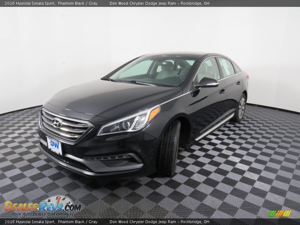 2016 Hyundai Sonata Sport Phantom Black / Gray Photo #8