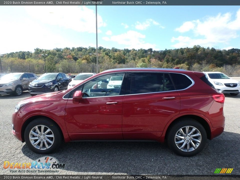 2020 Buick Envision Essence AWD Chili Red Metallic / Light Neutral Photo #9