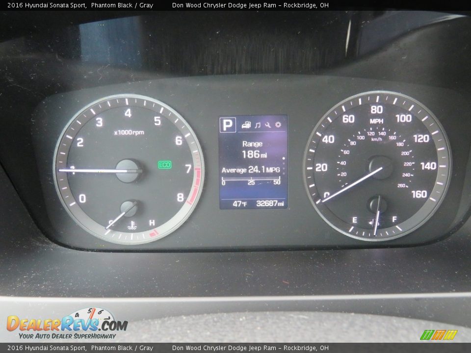 2016 Hyundai Sonata Sport Phantom Black / Gray Photo #21