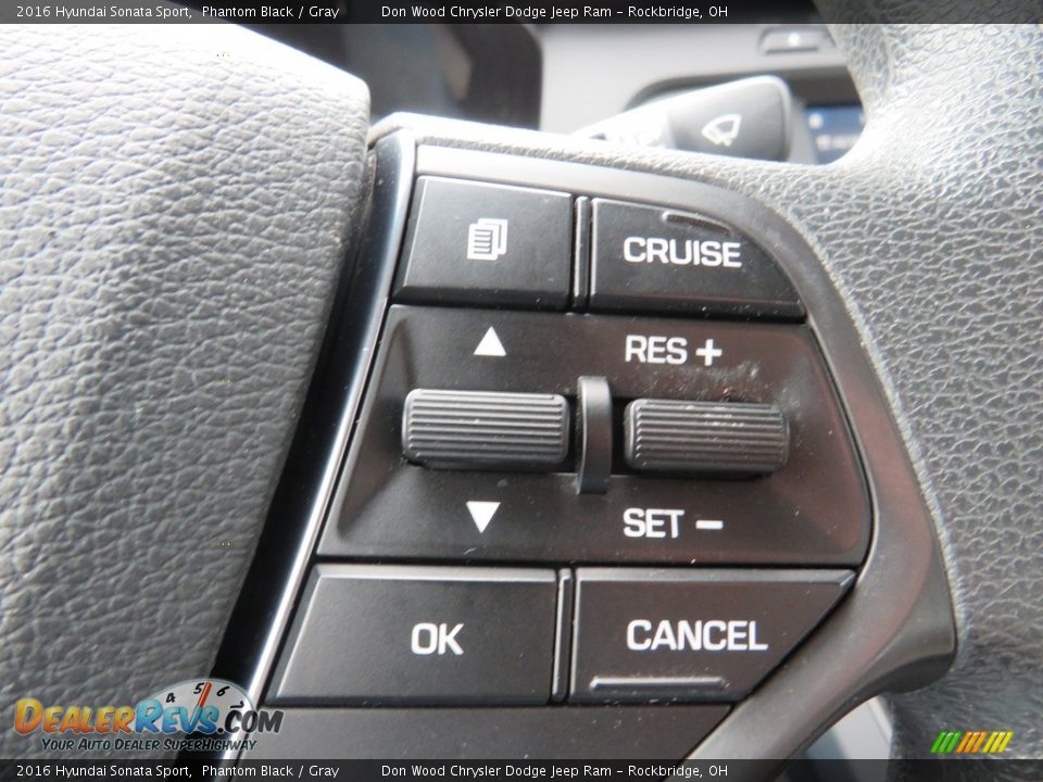 2016 Hyundai Sonata Sport Phantom Black / Gray Photo #25