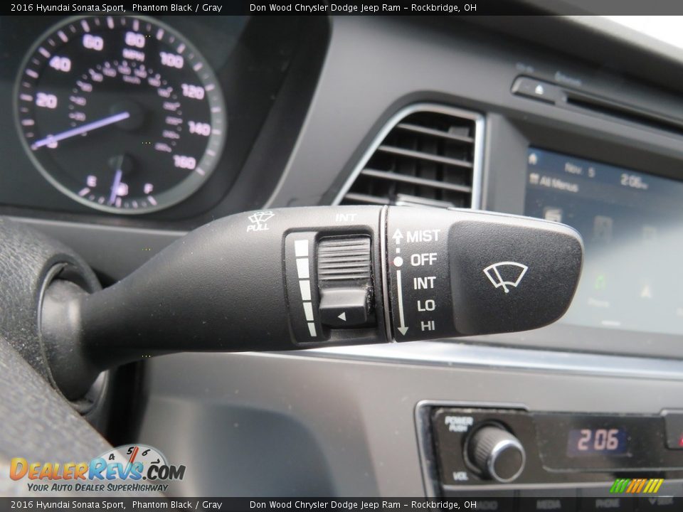 2016 Hyundai Sonata Sport Phantom Black / Gray Photo #26