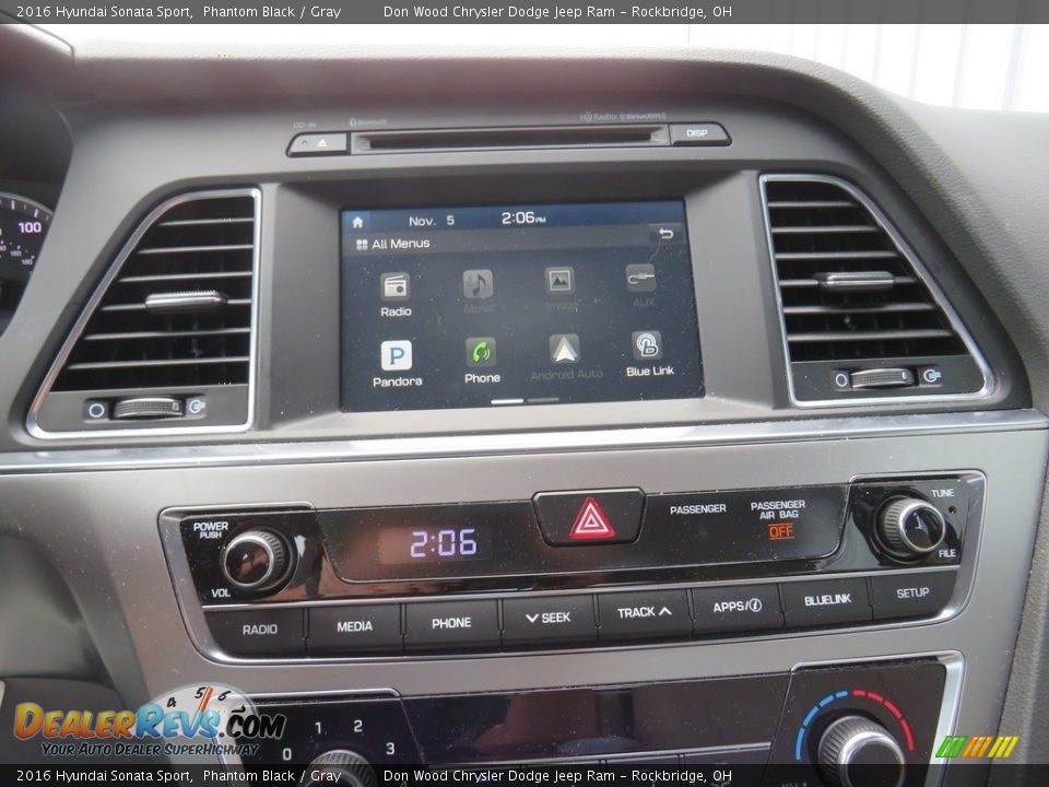 2016 Hyundai Sonata Sport Phantom Black / Gray Photo #27