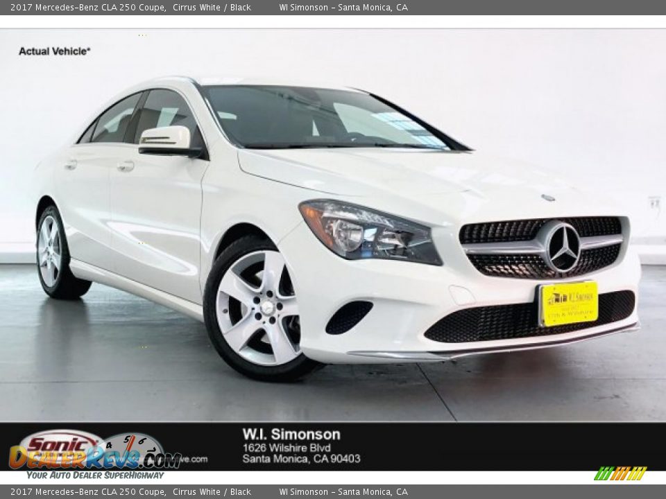 2017 Mercedes-Benz CLA 250 Coupe Cirrus White / Black Photo #1