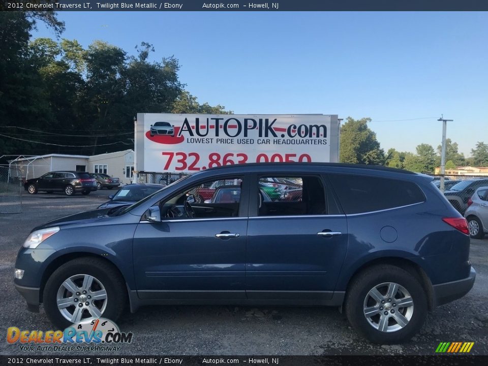 2012 Chevrolet Traverse LT Twilight Blue Metallic / Ebony Photo #3