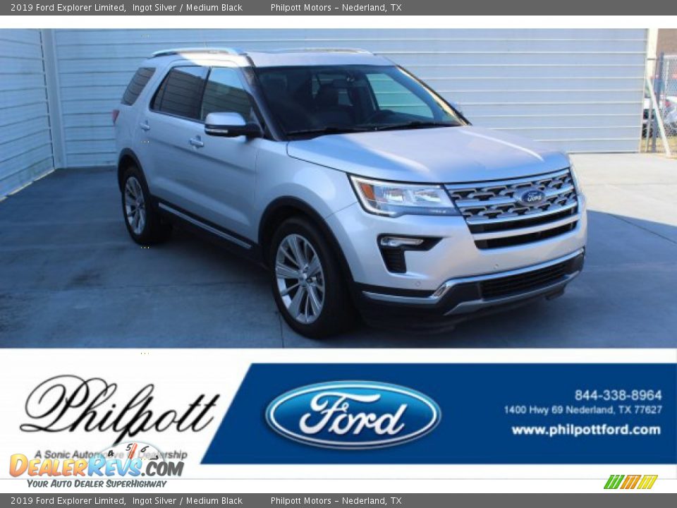 2019 Ford Explorer Limited Ingot Silver / Medium Black Photo #1