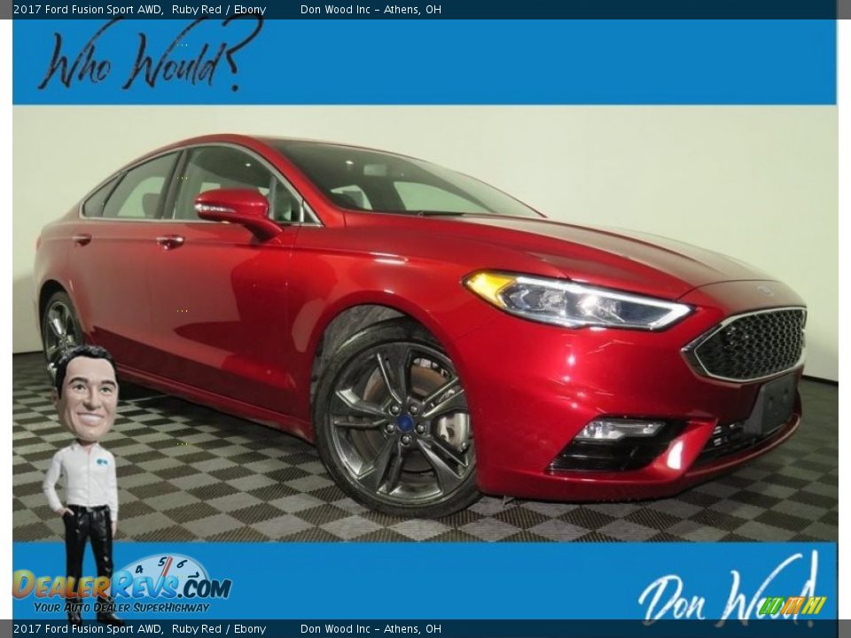 2017 Ford Fusion Sport AWD Ruby Red / Ebony Photo #1