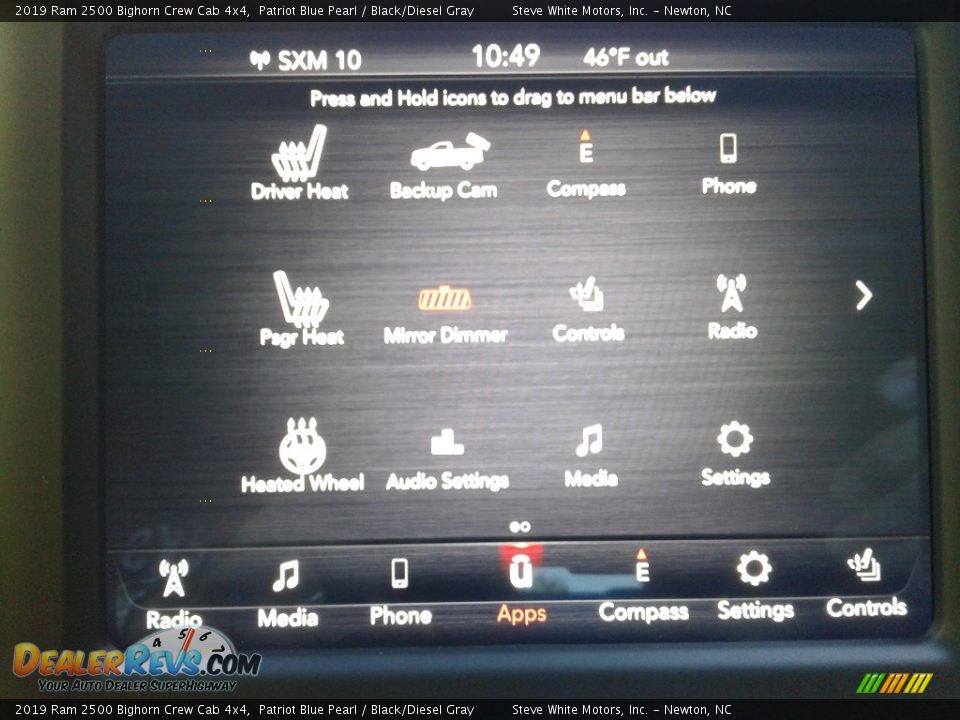 2019 Ram 2500 Bighorn Crew Cab 4x4 Patriot Blue Pearl / Black/Diesel Gray Photo #23