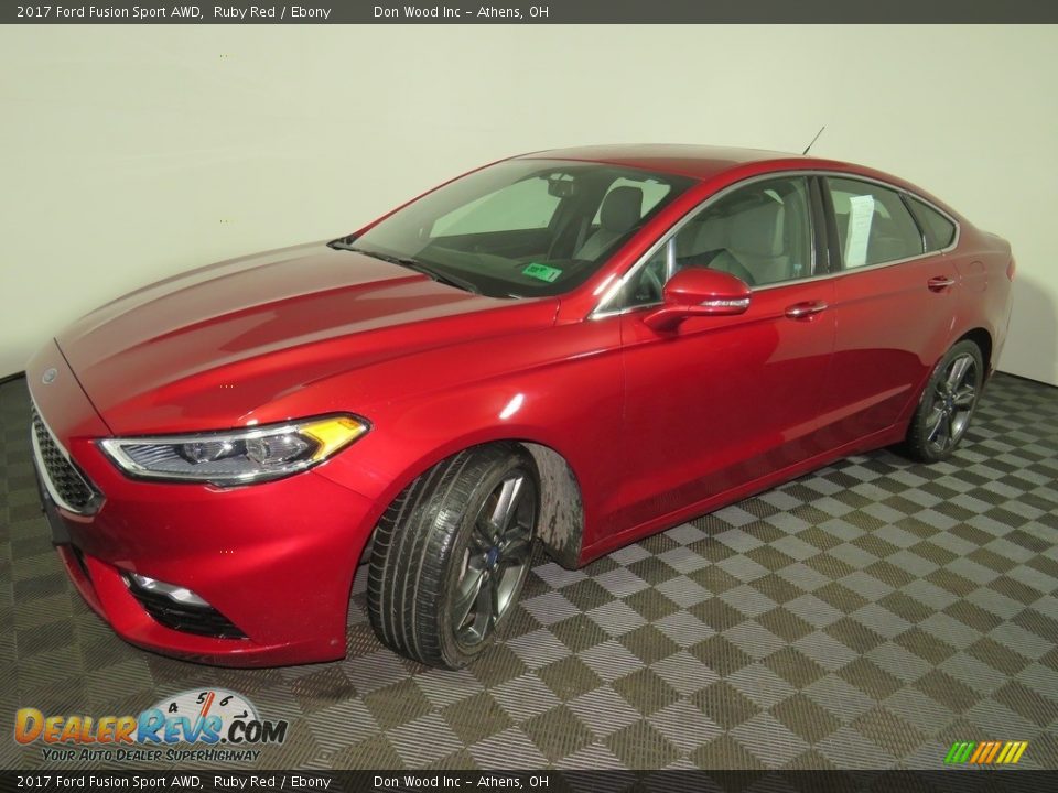 2017 Ford Fusion Sport AWD Ruby Red / Ebony Photo #7