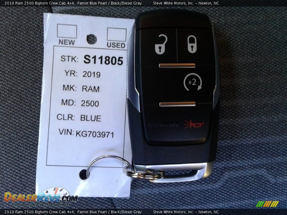 2019 Ram 2500 Bighorn Crew Cab 4x4 Patriot Blue Pearl / Black/Diesel Gray Photo #28