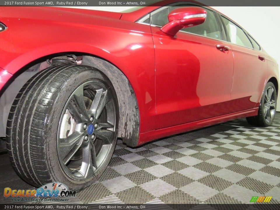 2017 Ford Fusion Sport AWD Ruby Red / Ebony Photo #8