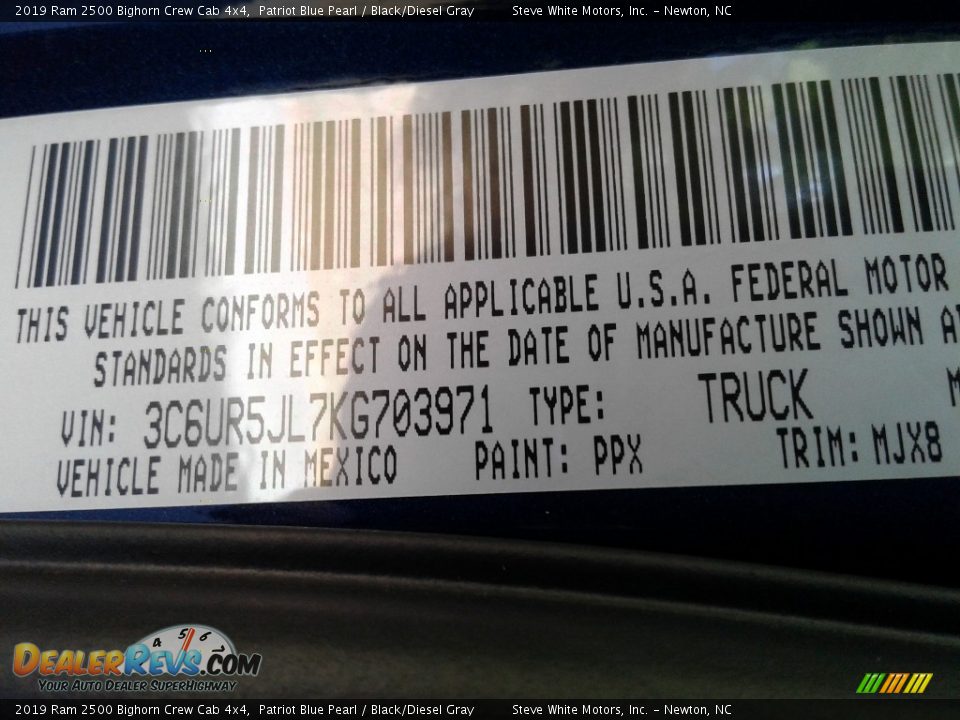 2019 Ram 2500 Bighorn Crew Cab 4x4 Patriot Blue Pearl / Black/Diesel Gray Photo #30