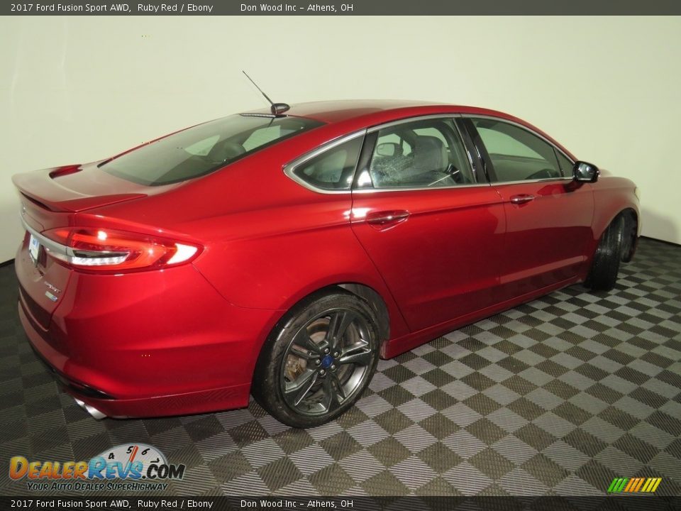2017 Ford Fusion Sport AWD Ruby Red / Ebony Photo #14