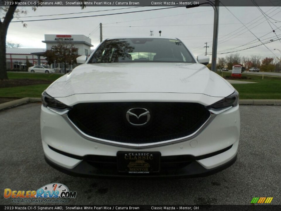 2019 Mazda CX-5 Signature AWD Snowflake White Pearl Mica / Caturra Brown Photo #2