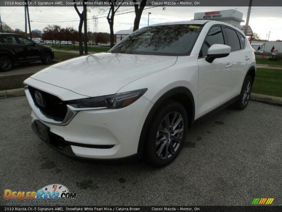 2019 Mazda CX-5 Signature AWD Snowflake White Pearl Mica / Caturra Brown Photo #3