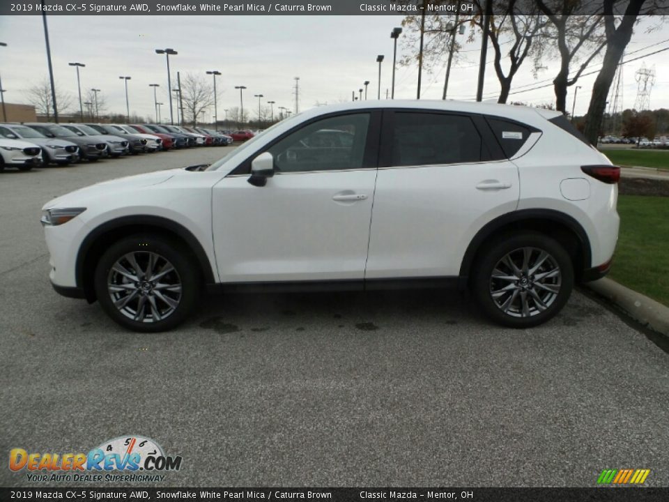 2019 Mazda CX-5 Signature AWD Snowflake White Pearl Mica / Caturra Brown Photo #4