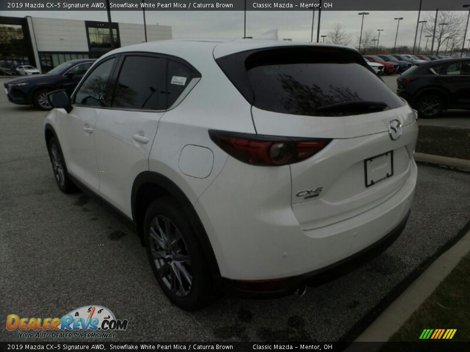 2019 Mazda CX-5 Signature AWD Snowflake White Pearl Mica / Caturra Brown Photo #5