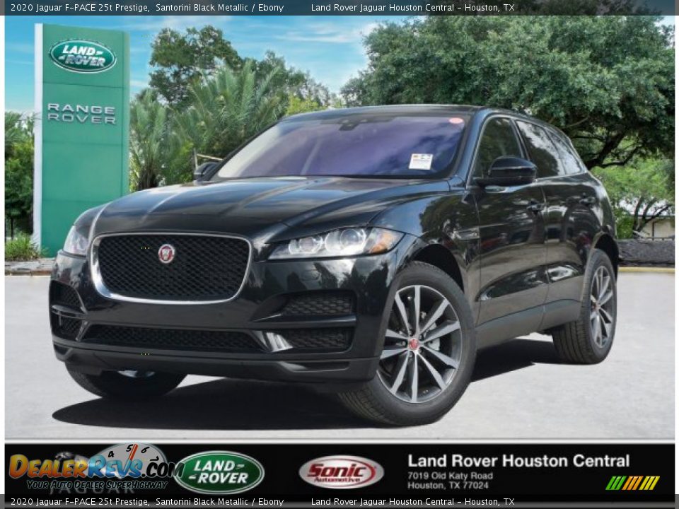 2020 Jaguar F-PACE 25t Prestige Santorini Black Metallic / Ebony Photo #1